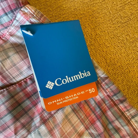 Columbia Women's Cargo Shorts - Pink and Gray Plaid - Picture 4 of 9